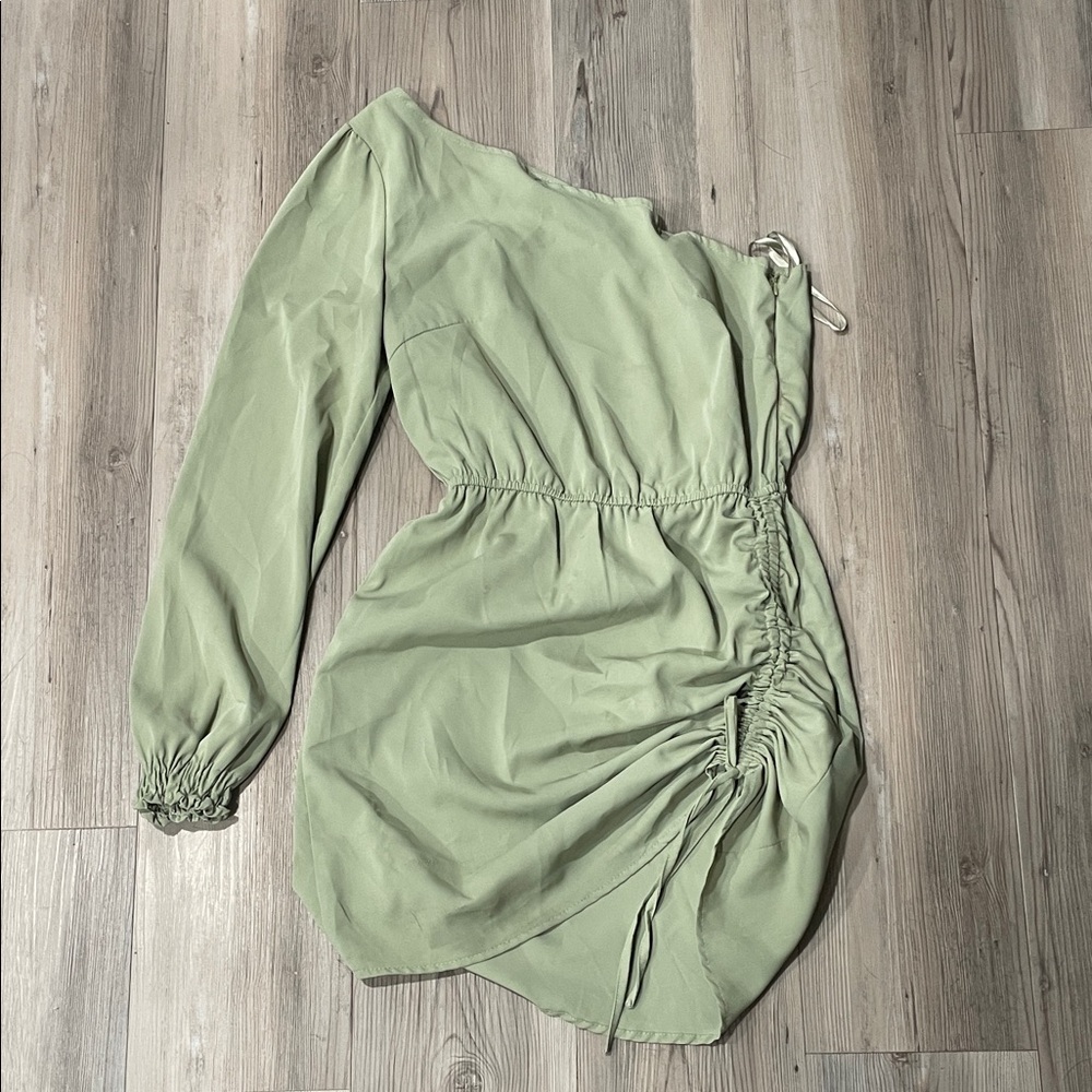 AX Paris Light Green Asymmetrical Dress